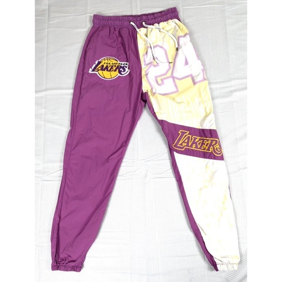 No Tag Pants - Los Angeles Lakers Pants Womens Medium Purple Yellow NBA Basketball #24 Lakers‎